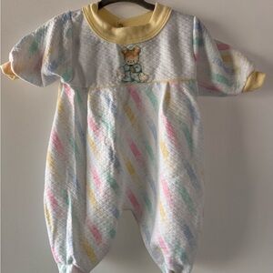 Vintage Adorable Multicolor Kids Footie